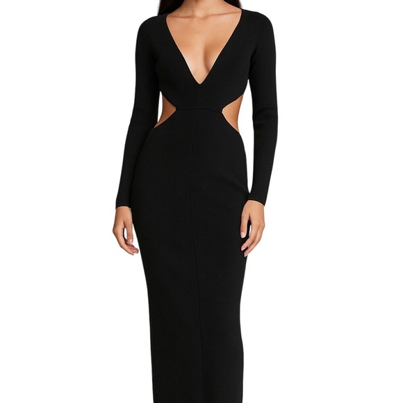 Dynamite Dresses & Skirts - Dynamite Rehab Black‎ Cutout Long Sleeve Size P/S